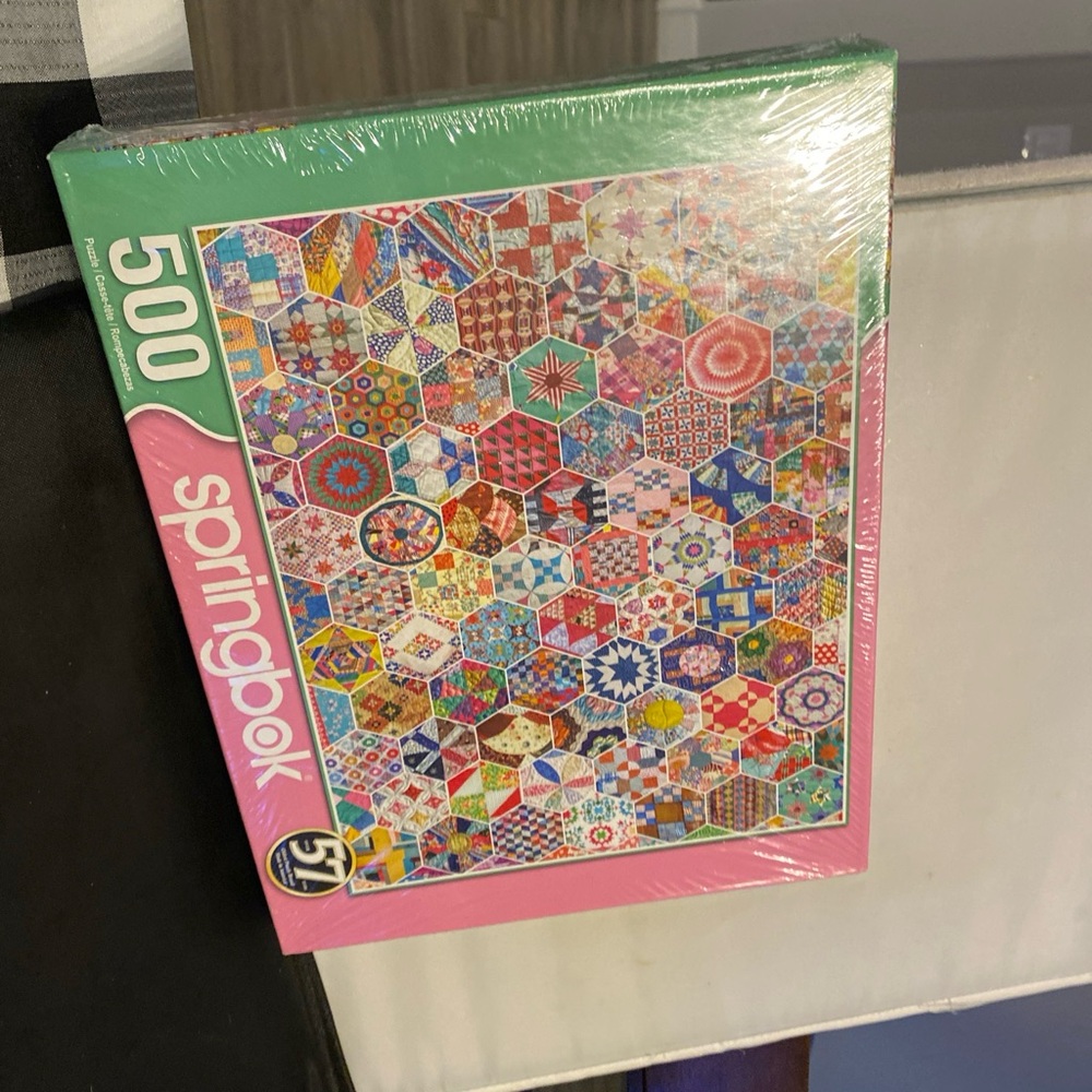 Springbok 500 Piece Puzzle with Colorful Geometric Design